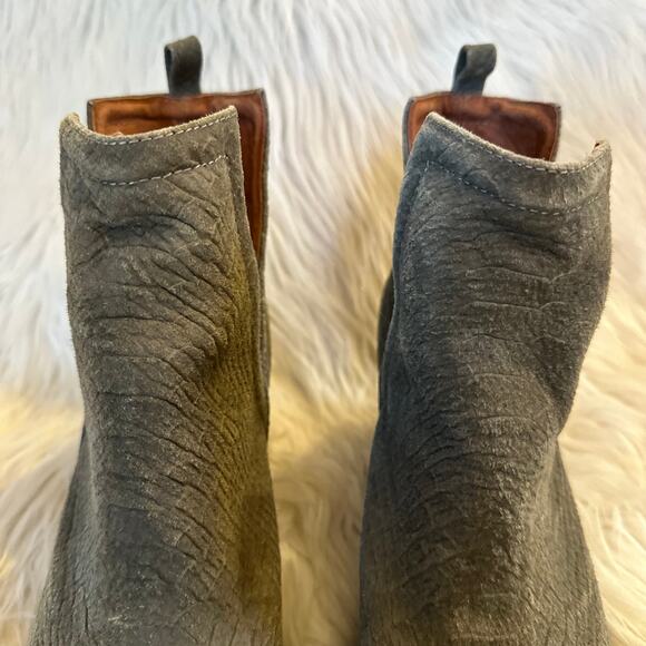 Jeffrey Campbell Cromwell Western Cut Out Ankle Boots Leather Snakeskin Gray - Picture 6 of 14